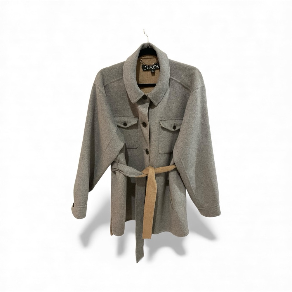 J. Crew Women's Gray Belted Coat